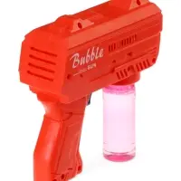 Генератор мыльных пузырей &laquo;Пистолет&raquo;, световые эффекты, работает от батареек, красный