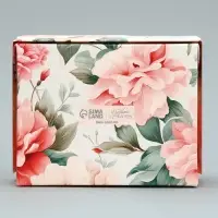 Кондитерская упаковка, коробка с ламинацией &laquo;Цветочный&raquo;, 10 х 8 х 3.5 см