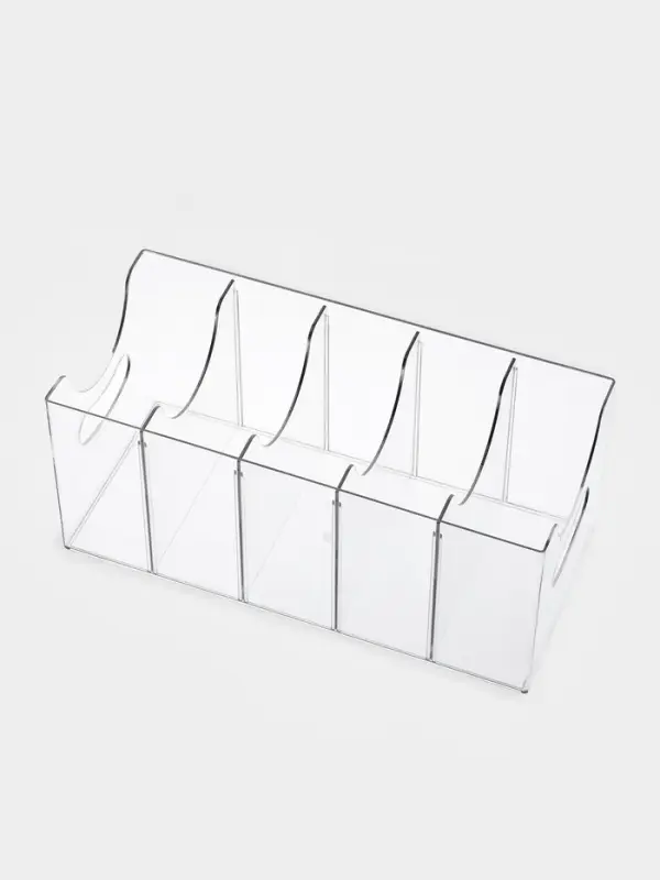 Органайзер для ремней 5 мест, 24*13*13 см, пластик, цвет прозрачный