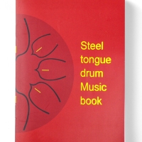 Глюкофон - музыкальный инструмент, цветок черный, 11 лепестков, 18 х 18 х 11 см