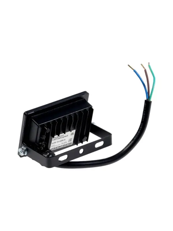 Прожектор светодиодный VKL electric, 10 Вт, 1200 Лм, 6500К, IP65, 220V черный, свеч. хол. бел. 10981