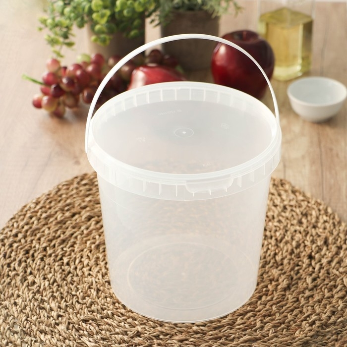 Ведро пластиковое одноразовое с крышкой «Для солений», 2,8 л, d=17 см, прозрачное, 120 шт/уп Ведро пластиковое одноразовое с крышкой «Для солений», 2,8 л, d=17 см, прозрачное, 120 шт/уп