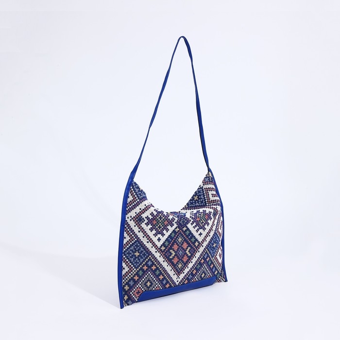 Сумка-шопер женская на магните, цвет синий
