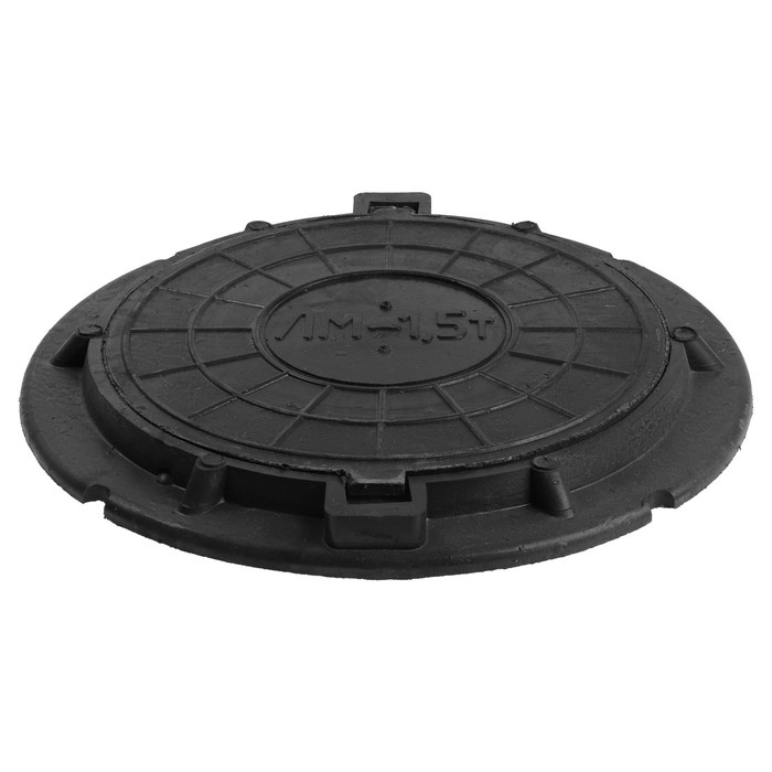 Люк полимерный, легкий, 15 кН, нагрузка до 1.5 т, черный Люк полимерный, легкий, 15 кН, нагрузка до 1.5 т, черный