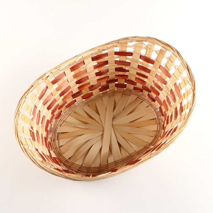 Корзина плетеная Корзина плетеная "Ладья", без ручки, 41х28/27х 20 Н 15 см, бамбук