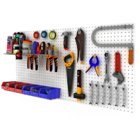 Перфорированный стенд, 60&times;45,5&times;182,5 см, шаг 2,5 см, цвет серый