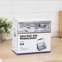 Полка для кухни, для рейлинга, 21&times;11&times;20 см, цвет чёрный