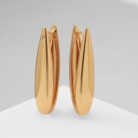 Серьги металл &laquo;Аккорд&raquo; капля вытянутая, цвет золото