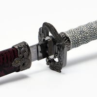 Сувенирное оружие &laquo;Катана Рику&raquo; 107см, рукоять под змеиную кожу