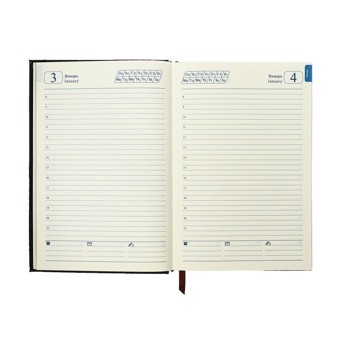 Ежедневник полудатированный, А5, 192 листа, линейка, обложка кожзам, золотой срез "Крокодил", черный