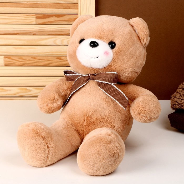 Мягкая игрушка &laquo;Медведь&raquo;, с бантиком, 40 см, цвет коричневый