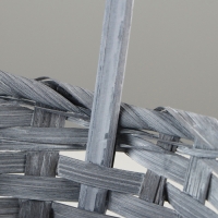 Набор корзин, 19х7,5х9,5/31 см, 22х9х11/34 см, 24х9х11,5/35 см, 3 шт, серые, бамбук