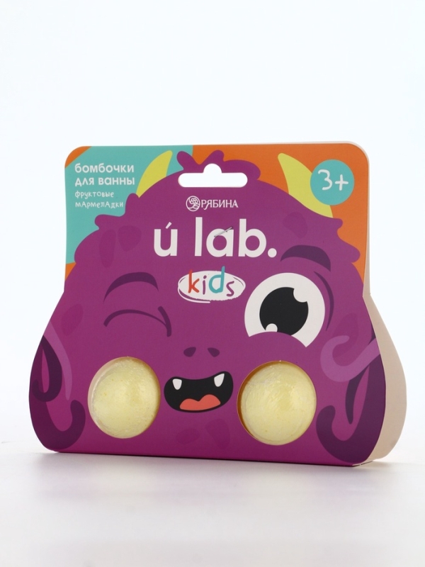 Бомбочки для ванны "Монстрики", 2 x 40 г, аромат фруктовые мармеладки