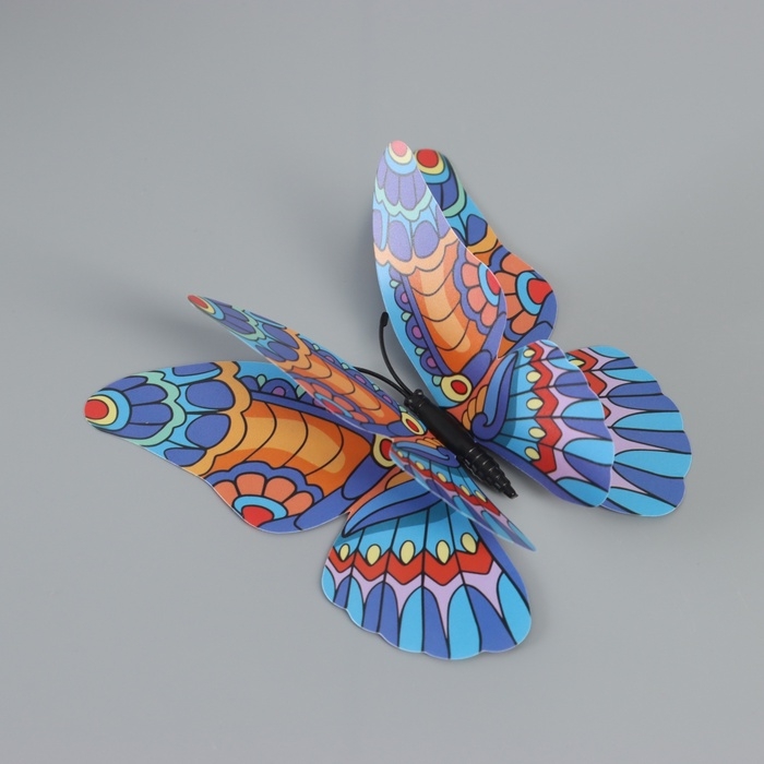 Магнит пластик "Бабочки с графичными узорами" набор 12 шт 6; 8; 10; 12 см