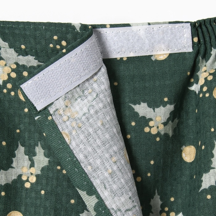 Полотенце для бани "Новогодние шары" жен. парео, 80х144 см, хл., ваф. полотно