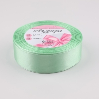 Лента атласная, 25 мм &times; 23 &plusmn; 1 м, цвет нежно-мятный №181