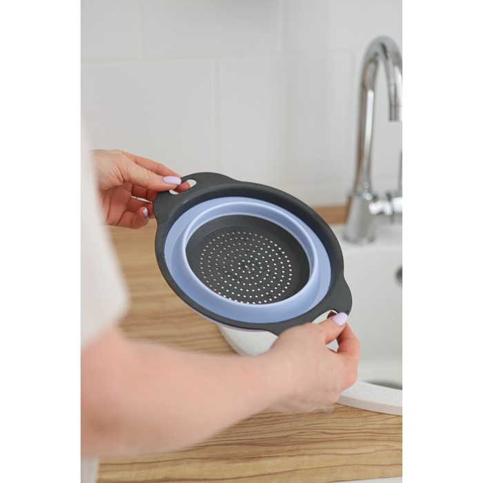 Дуршлаг складной Доляна «Компакт», 24×19,5×8 см, цвет МИКС Дуршлаг складной Доляна «Компакт», 24×19,5×8 см, цвет МИКС