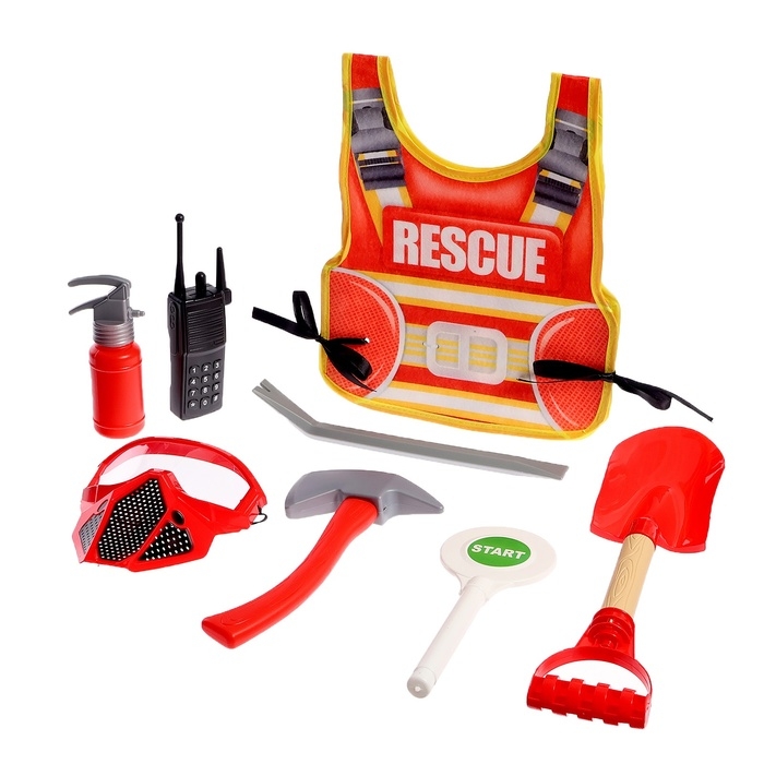 Набор пожарного &laquo;Укротитель огня&raquo;, с текстильным жилетом, 8 предметов