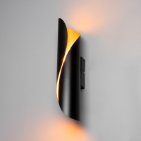 Бра "Хлоя" 2хG9 5Вт черный золото 12х12х48см