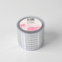 Зеркальная мозайка клеевая, 0,5 &times; 0,5 см, 8 рядов 4 см &times; 1 м, серебряное стекло