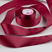 Лента атласная, 50 мм &times; 23 &plusmn; 1 м, цвет малиново-красный №134