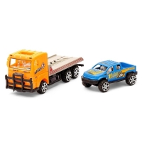 Грузовик инерционный &laquo;Эвакуатор&raquo; с машиной, цвета МИКС.