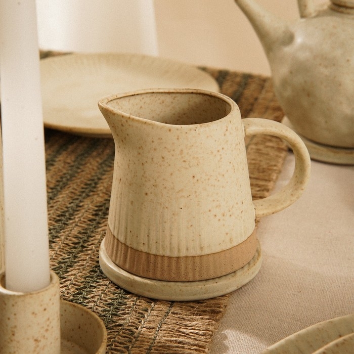 Молочник керамический SL Home &laquo;Виенто&raquo;, 350 мл, 12,5&times;9 см, цвет бежевый