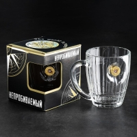 Кружка пивная "Непробиваемая", с гильзой, 500 мл