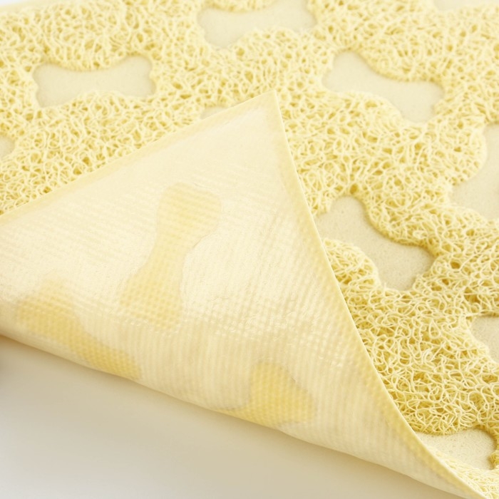 Коврик универсальный под миску и лоток &laquo;Косточки&raquo;, 30х40 см, бежевый