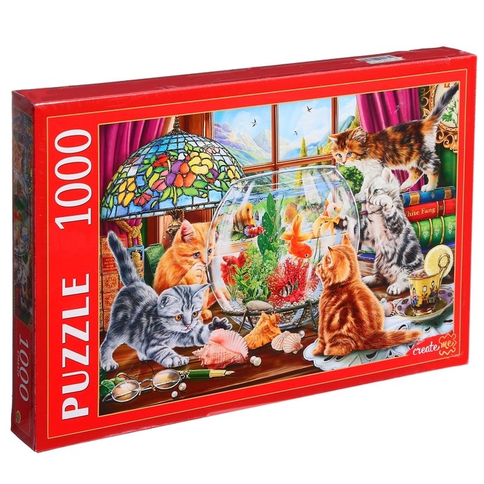 Пазл &laquo;Котята у аквариума&raquo;, 1000 элементов