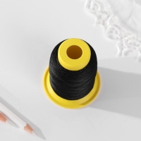 Нитки обувные, 500D/3, 183 м, цвет чёрный Нитки обувные, 500D/3, 183 м, цвет чёрный