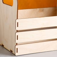 Кашпо деревянное 25×15×20 см "Кармен", ручки вырезы боковые, натуральный Дарим Красиво Кашпо деревянное 25×15×20 см "Кармен", ручки вырезы боковые, натуральный Дарим Красиво