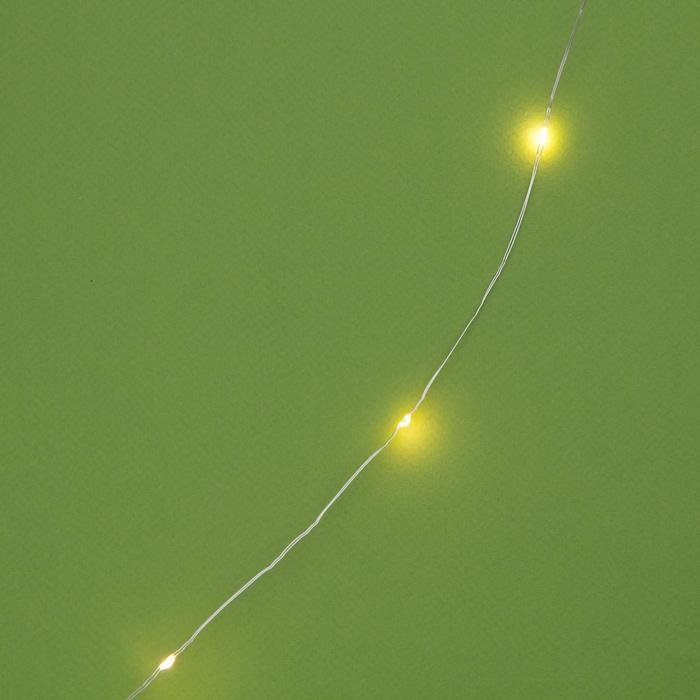 Гирлянда «Нить» 20 м роса, IP44, серебристая нить, 200 LED, свечение тёплое белое, 2 режима, солнечная батарея Гирлянда «Нить» 20 м роса, IP44, серебристая нить, 200 LED, свечение тёплое белое, 2 режима, солнечная батарея