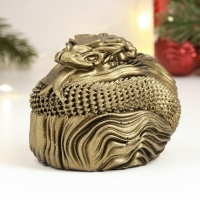 Новый год. Символ 2025. Фигура "Змея хищница" бронза, 8х7х7см