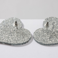 Серьги акрил &laquo;Сердце&raquo; зебра, цвет чёрно-белый