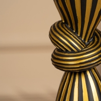 Подсвечник для одной свечи &laquo;Узел&raquo;, цвет черно-золотой 29,5 х 7,5 х 7,5 см