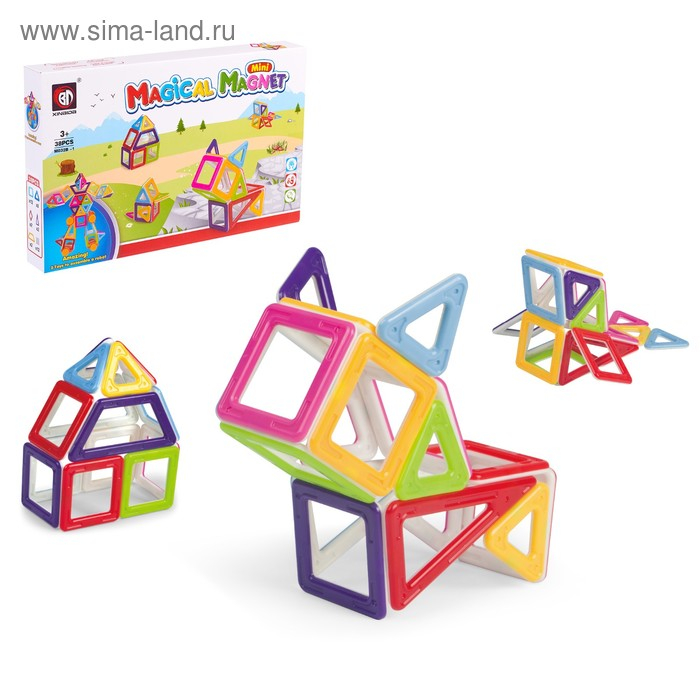 Конструктор магнитный «Мини-магический магнит кошка», 38 деталей Конструктор магнитный «Мини-магический магнит кошка», 38 деталей