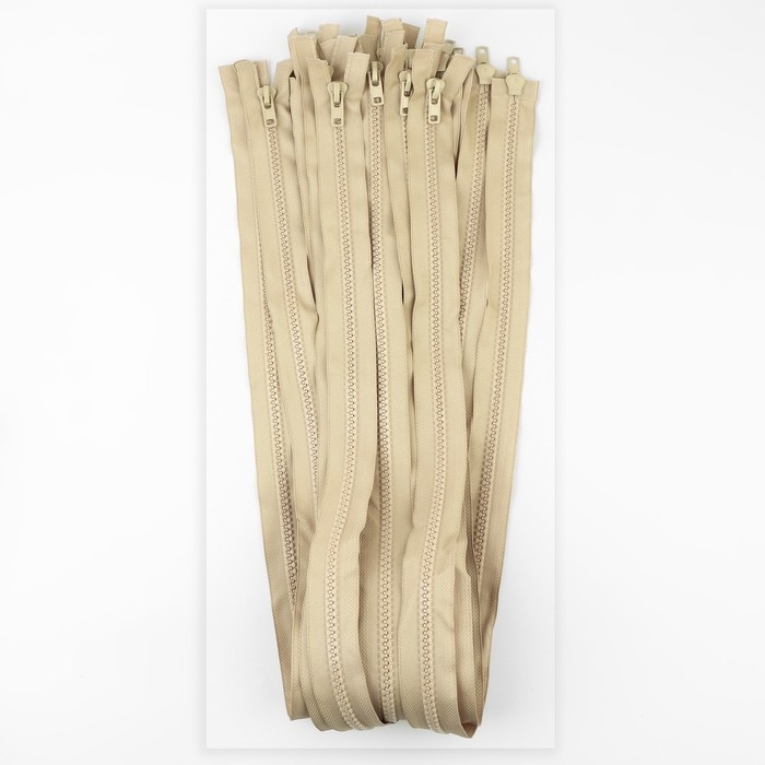 Молния &laquo;Трактор&raquo;, №8, разъёмная, 2 замка, замки автомат, 100 см, цвет бежевый, цена за 1 штуку