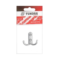 Крючок-вешалка ТУНДРА, №14, цвет хром, 1 шт.