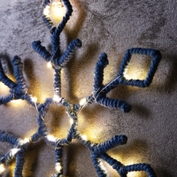 Светодиодная фигура &laquo;Снежинка синяя&raquo; 39 см, 20 LED, батарейки AAx2 (не в комплекте), свечение теплое белое