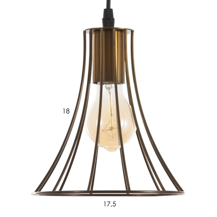 Светильник BayerLux "Чилли" Е27 40Вт золото 18х18х19-119см