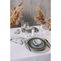 Блюдо стеклянное сервировочное Magistro &laquo;Мрамор&raquo;, 25,5&times;13,5&times;2 см, цвет белый