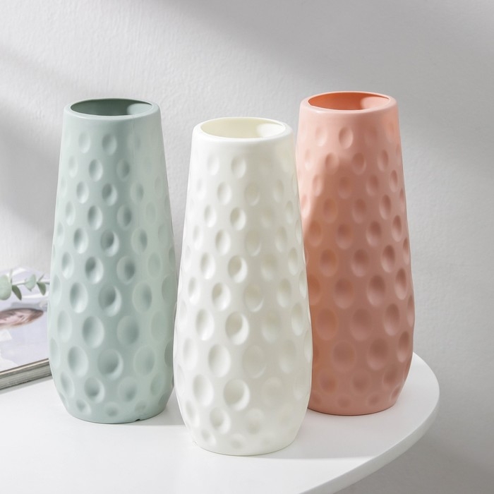 Ваза для цветов, 10&times;10&times;23 см, 1,2 л, цвет МИКС