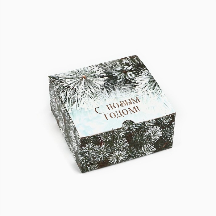 Коробка подарочная новогодняя складная &laquo;С Новым годом!&raquo;, 15 х 15 х 7 см, Новый год