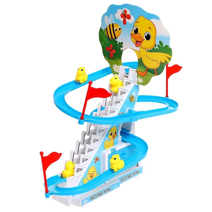 Развивающая игрушка &laquo;Уточки на лесенке&raquo;, световые и звуковые эффекты, 6 уток в комплекте