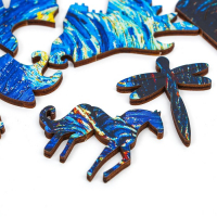 Пазл деревянный фигурный. Винсент Ван Гог &laquo;Звёздная ночь&raquo;, 126 элементов