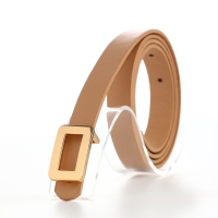 Ремень женский, ширина 1,6 см, пряжка металл, цвет бежевый