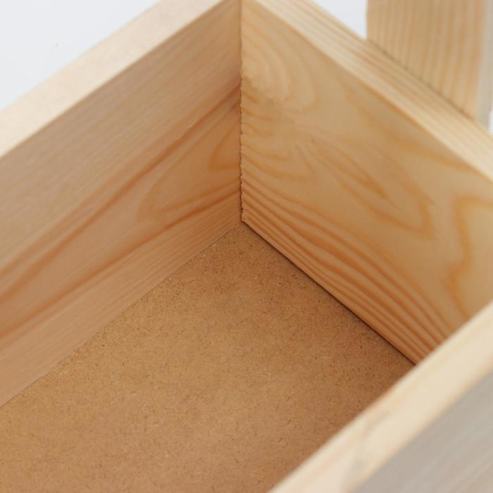 Кашпо деревянное, 15×12×8(25) см Кашпо деревянное, 15×12×8(25) см "С Любовью", ручка верёвка, гравировка