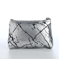 Набор косметичек 2 в 1 на молнии, цвет серебряный Набор косметичек 2 в 1 на молнии, цвет серебряный