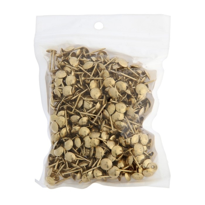 Гвозди ТУНДРА, декоративные, обивочные, 8х15 мм, золото, 500 шт Гвозди ТУНДРА, декоративные, обивочные, 8х15 мм, золото, 500 шт